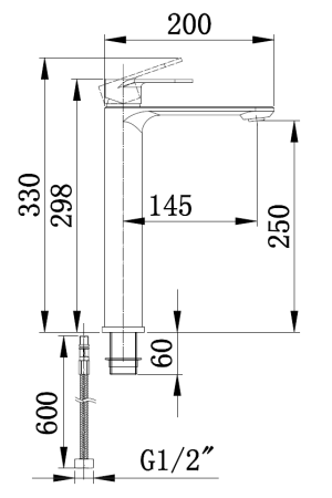 Смеситель Boch Mann SANTA BM8597 высокий