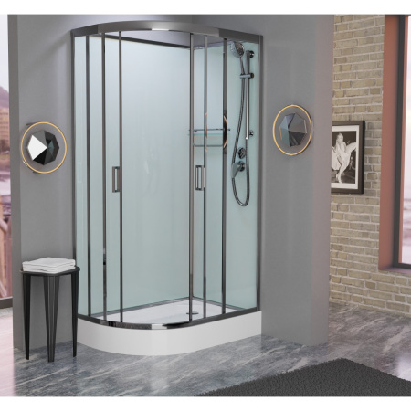 Душевая кабина Frank F412R Brilliant 120x80 без крыши Душевая кабина Frank F412R Brilliant 120x80 без крыши