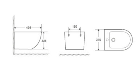 Биде WeltWasser MERZBACH 005 GL-WT белый глянец Биде WeltWasser MERZBACH 005 GL-WT белый глянец