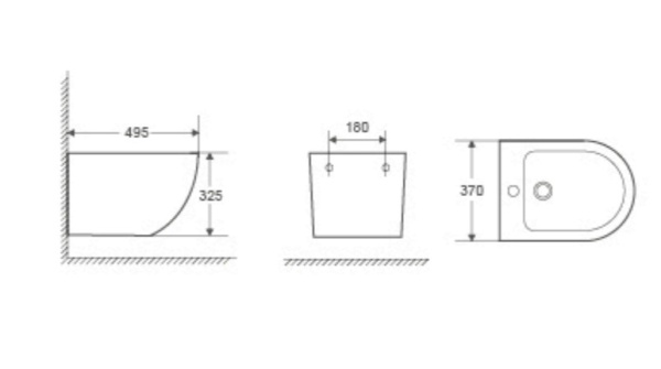 Биде WeltWasser MERZBACH 005 GL-WT белый глянец Биде WeltWasser MERZBACH 005 GL-WT белый глянец