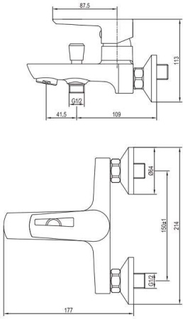 Смеситель Aquanet Logic AF320-20С