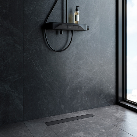 Трап для душа Am.Pm PrimeFlow 50 W02SC-U11-050-04BM с Черной матовой решеткой / под плитку Tile