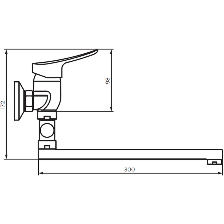 Смеситель для ванны Dorff Norma D1095000 универсальный Хром