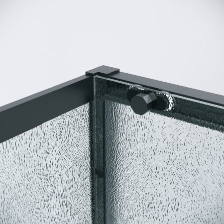 Душевая боковая стенка Grossman Style 200.K33.05.100.21.02 (100х195) черный матовый,стекло шиншилла, 1 место