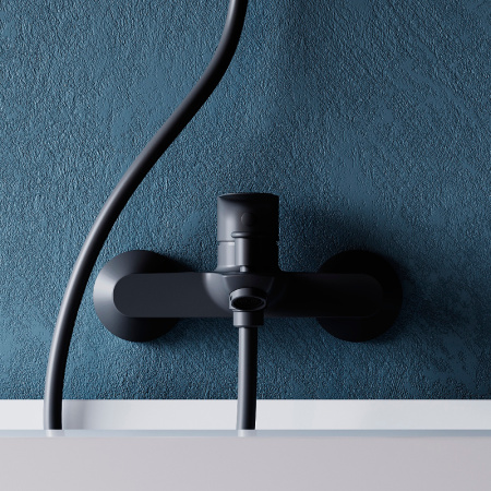 Смеситель для ванны Dorff Prime New D4011022 Черный матовый Смеситель для ванны Dorff Prime New D4011022 Черный матовый
