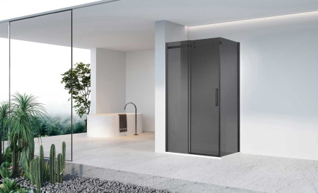 Душевой уголок Vincea Como-N VSR-4CN9013CGB, 1300*900, черный, стекло тонированное