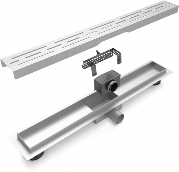 Трап для душа Esbano Meta решетка RAIN длина 60 см матовый хром