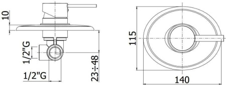 Смеситель Paffoni Berry BR010CR (с внутренней частью)