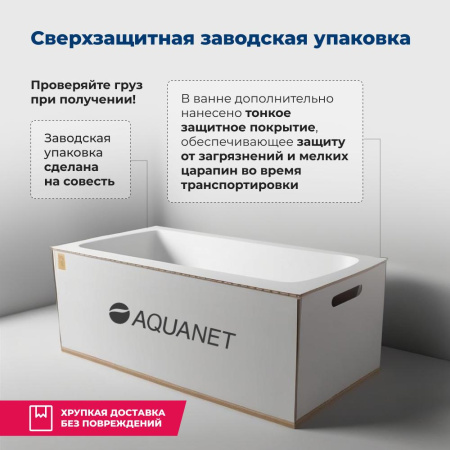 Ванна Aquanet Bright 155x70 (с каркасом)