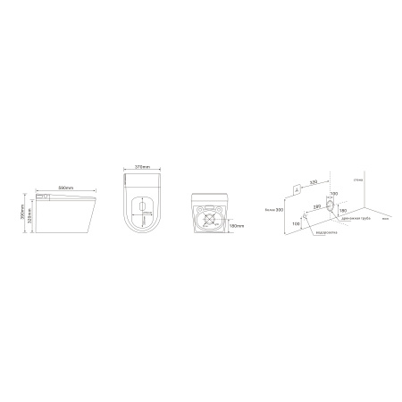 Унитаз Grossman Smart GR-5702 (590х380х380) белый,1 место