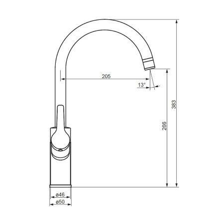 Смеситель для кухонной мойки Damixa Eclipse 310721300 Черный матовый