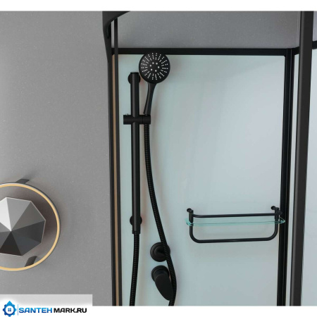 Душевая кабина Frank F412/1L Black 120x80 без крыши