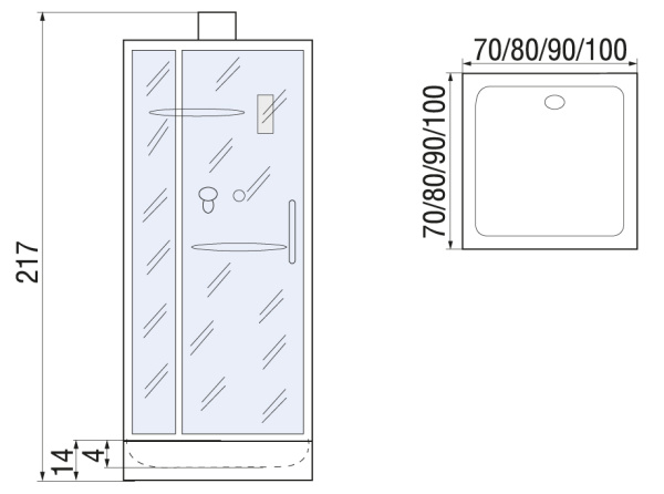 Душевая кабина River Tana Б/К 70 Душевая кабина River Tana Б/К 70