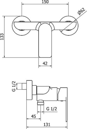 Смеситель для душа Cezares Furore FURORE-DM-01-Cr