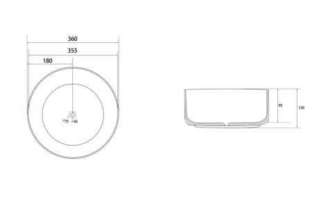 Раковина ABBER Bequem AC2108 белая
