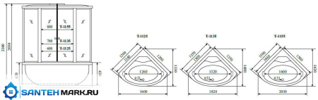 Душевая кабина Timo Standart T-1125 120x120 Душевая кабина Timo Standart T-1125 120x120