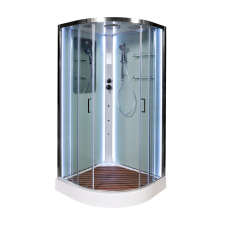 Душевая кабина DTO A 09 LED с гидромассажем 90x90