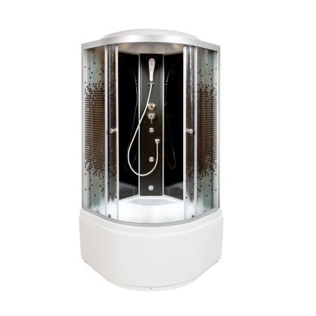 Душевая кабина DTO L 810 GM BLACK 100x100 с гидромассажем