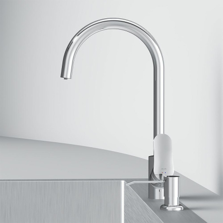 Смеситель для кухонной мойки AM.PM Like F8007T00 с дозатором для моющего средства Хром