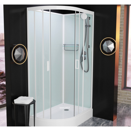 Душевая кабина Frank F411R White 110x80 без крыши