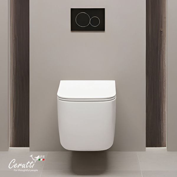 Унитаз Ceruttispa ТАЦИТО (TACITO) Aria Tornado CT12033 безободковый (525х360х320)