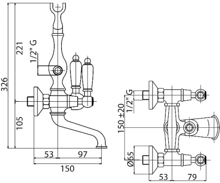Смеситель Cezares Diamond DIAMOND-VD-01-Sw Смеситель Cezares Diamond DIAMOND-VD-01-Sw