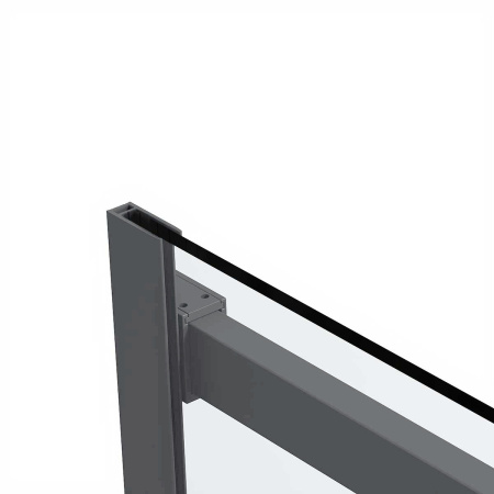 Душевая дверь в нишу Vincea Como Soft VDS-1CS130CLGM, 1300, вороненая сталь, стекло прозрачное