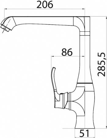 Смеситель для кухонной мойки BelBagno Trula TRU-LAM-CRM