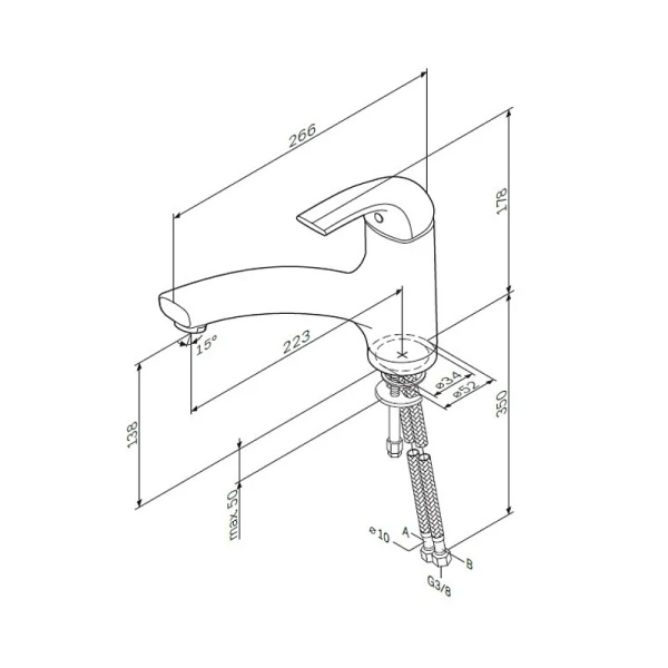 Смеситель для кухонной мойки AM.PM Sense F7500032 Хром