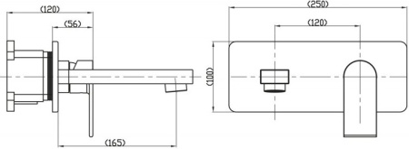 Смеситель для раковины BelBagno Nova NOV-BLVM-IN с внутренней частью