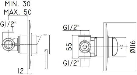 Смеситель Paffoni Joker JK011CR (с внутренней частью)