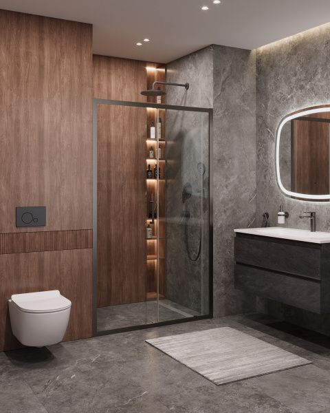 Душевая дверь в нишу CEZARES MOLVENO-BF-1-120-C-GM-IV