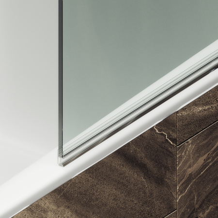 Шторка на ванну MaybahGlass поворотная на монопетле, 6 мм, Стекло Бесцветное, 50x140 (MGV-597-5) универсальная
