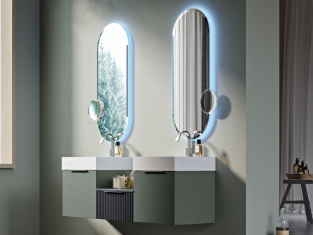 Зеркало для ванной CEZARES 45x110x3см 45095 со встроенной LED подсветкой