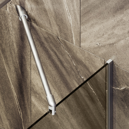 Шторка на ванну MaybahGlass в узком профиле, 6 мм, Стекло Бронза, 34x140 (MGV-127-5у)