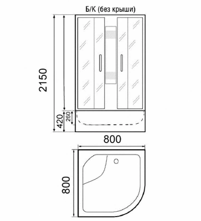 Душевая кабина Parly EB80N