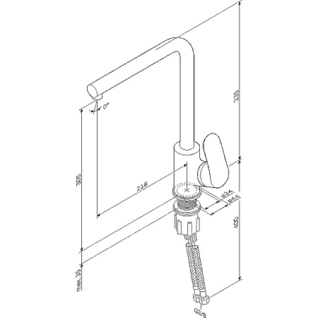 Смеситель для кухонной мойки AM.PM Like F8005011 Сатин