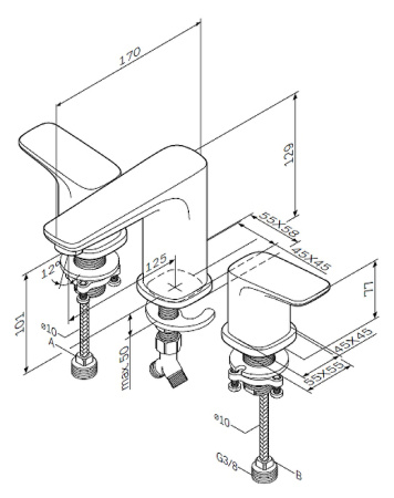 Смеситель для раковины AM.PM Spirit F7008000 Хром