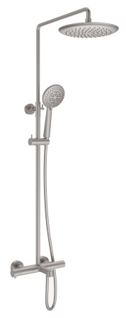 Душевая стойка Vincea Desire VSFS-1D1TBN термостатическая с изливом, 25см верх душ, брашированный никель