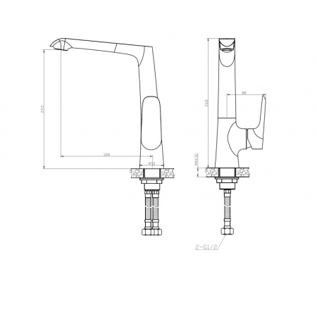 Смеситель для кухонной мойки WeltWasser WW MX Bonn 306 цвет хром