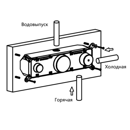 Смеситель для душа Vincea VSCV-422TMB двухфункциональный, термостатический, черный Смеситель для душа Vincea VSCV-422TMB двухфункциональный, термостатический, черный