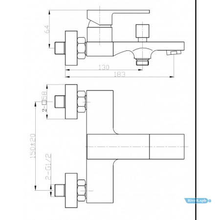 Смеситель для ванны WeltWasser WW MX Kassel 703