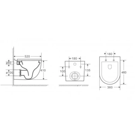 Унитаз WeltWasser Heimbach 043 MT-BL безободковый, матовый черный, с сидением микролифт