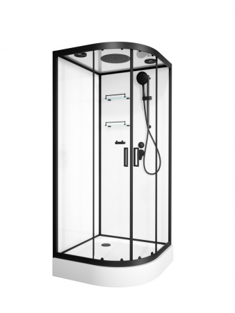 Душевая кабина Frank F408 Black 80x80
