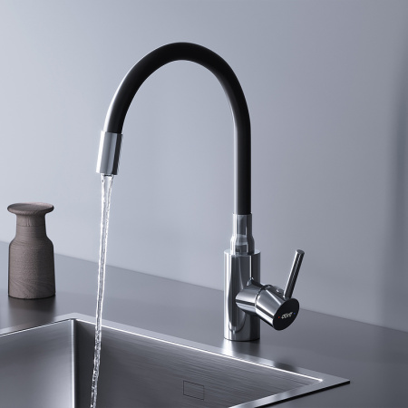 Смеситель для кухонной мойки Dorff Logic D3007622 Хром Черный