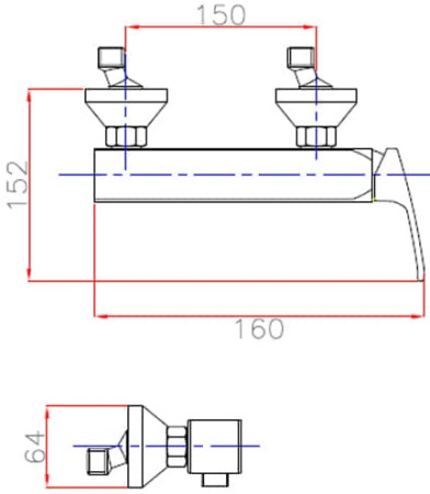 Смеситель для душа Cezares Legend LEGEND-DM-03/24