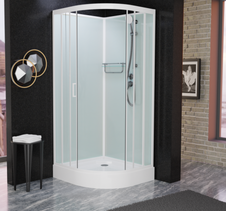 Душевая кабина Frank F408 White 80x80 без крыши