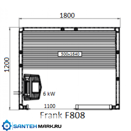 Сауна Frank F 802 (120x120x210) Липа Экстра