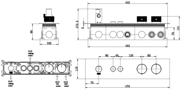 Смеситель Allen Brau Liberty 5.33010-31 (с внутренней частью) черный матовый