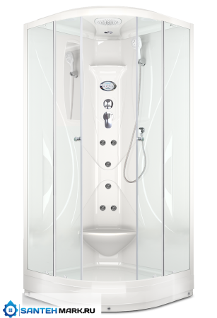Душевая кабина Domani-Spa Elegance 90х90 с гидромассажем матовые стекла Душевая кабина Domani-Spa Elegance 90х90 с гидромассажем матовые стекла